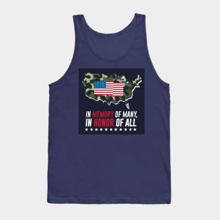 Memorial Day, USA, Soldier Design, Vector, Artwork Tank Top